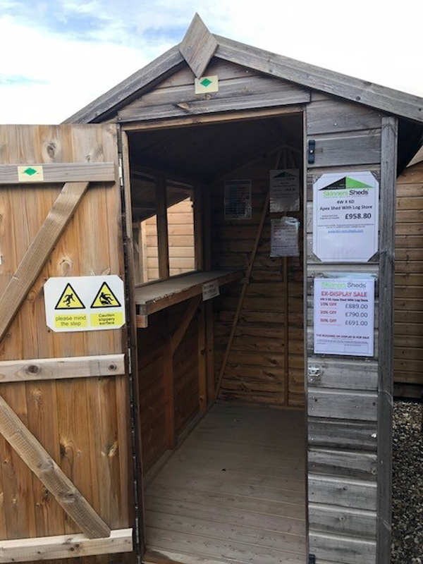 4x6 Apex Shed with Log Store External 3 4x6 Apex Shed with Log Store External 3